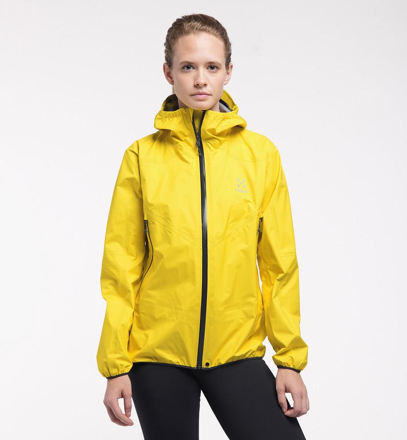 Haglöfs L.I.M Comp Waterproof Jacket Yellow For Womens RXWIE2136 Australia